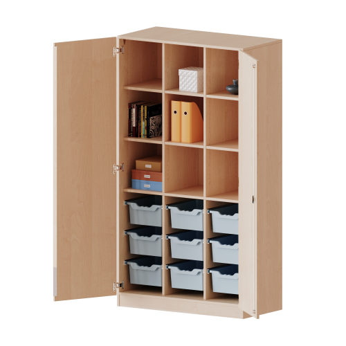 Produkt Bild ErgoTray Schrank, dreireihig, 5 Ordnerh&ouml;hen - evo180 Serie E1055T2G3RMM