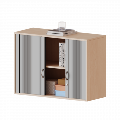 Produktbild Aufsatzschrank mit Rollo, 2 Ordnerh&ouml;hen - Serie evo180 