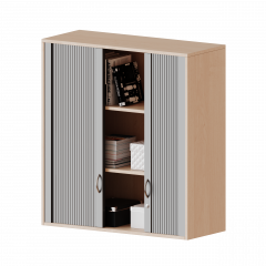 Produktbild Aufsatzschrank mit Rollo, 3 Ordnerh&ouml;hen - Serie evo180 