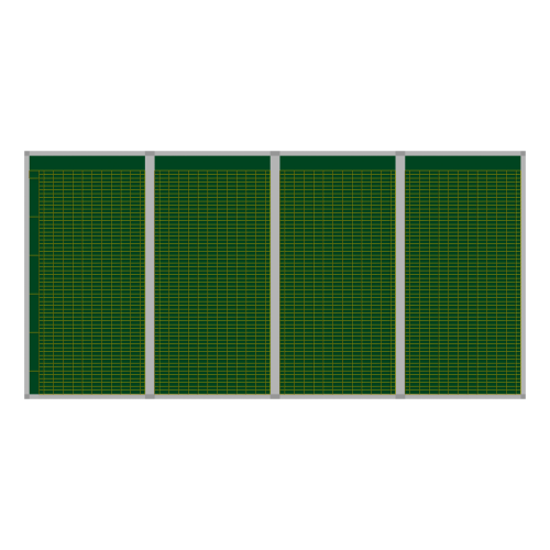 Produkt Bild Klassenplantafel erweiterbar, Stahlemaillie gr&uuml;n CMP40-12GSET
