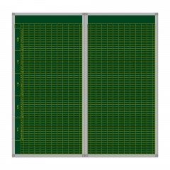 Produktbild Klassenplantafel erweiterbar, Stahlemaillie gr&uuml;n CMP20-8GSET