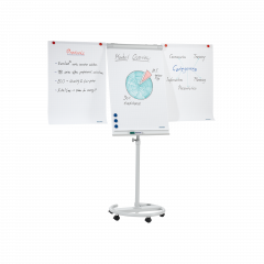 Produktbild H&ouml;henverstellbares Flip-Chart Mobil auf Rundfu&szlig; mit 5 Rollen. FL 200