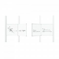 Produktbild Schultafel, Doppelpylonenanlage, 2 x 3 Fl&auml;chen aus Stahlemaille 
