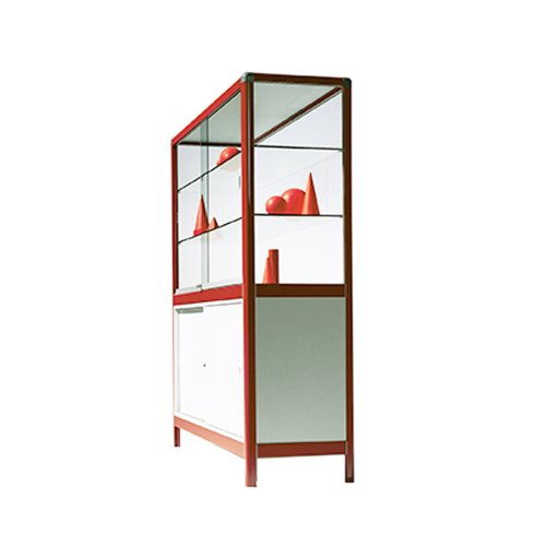 Produkt Bild Aluminiumvitrine V17 mit Sicherheitsglas und integriertem Unterschrank 