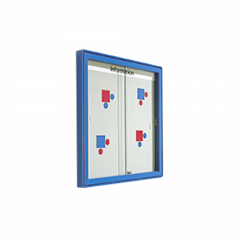 Produktbild Informationsvitrine W1 mit Lederstruktur 