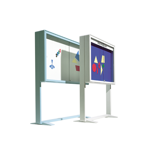 Produkt Bild Aluvitrine Modell W2, Stahl wei&szlig; 