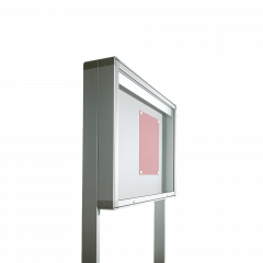 Produktbild Aluvitrine Modell W8, Stahl wei&szlig; 