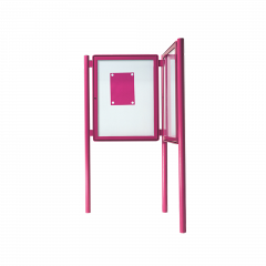 Produktbild Aluvitrine Modell W6 mit Lederstruktur 