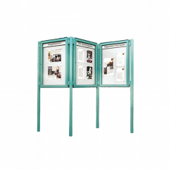 Produktbild Aluvitrine Modell W6 mit Klettenstoff 