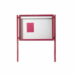 Produktbild Aluvitrine Modell W9, Stahl wei&szlig; 