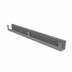 Productimage Kabelkanal mit Durchlassbohrung an der Platte f&uuml;r h&ouml;henverstellbare Tische Modell EHC