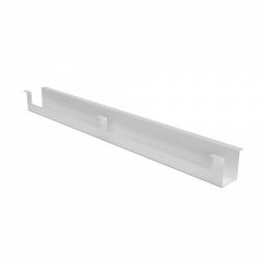 Productimage Kabelkanal mit Durchlassbohrung an der Platte f&uuml;r h&ouml;henverstellbare Tische Modell EHC