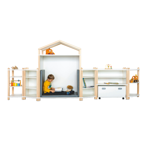 Produkt Bild Fertigregalsystem in Stollenbauweise "Leseregal-R&uuml;ckzugskombination" FRS S48