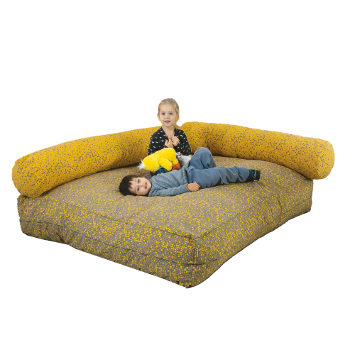 Produkt Bild Quadratische Kuschelecke mit Flockenf&uuml;llung 3-teilig, Bezug schwer entflammbar 