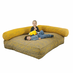 Produktbild Quadratische Kuschelecke mit Flockenf&uuml;llung 3-teilig, Bezug schwer entflammbar 