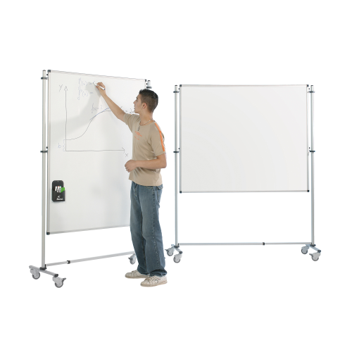 Produkt Bild Fahrbare Tafel Wei&szlig; in Stahl 