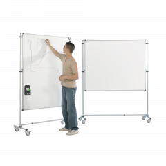 Produktbild Fahrbare Tafel Wei&szlig; in Stahlemaille 