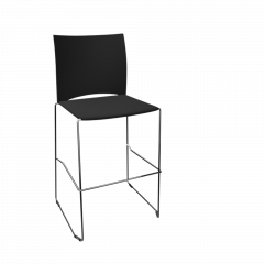 Produktbild Barhocker Diane mit Sitz & R&uuml;ckenlehne Kunststoff 