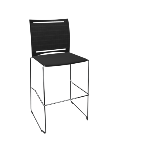 Produkt Bild Barhocker Diane mit Netzr&uuml;cken & Kunststoffsitz 