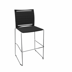 Produktbild Barhocker Diane mit Netzr&uuml;cken & Kunststoffsitz 