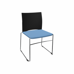 Produktbild Stuhl Diane mit R&uuml;ckenlehne aus Kunststoff 