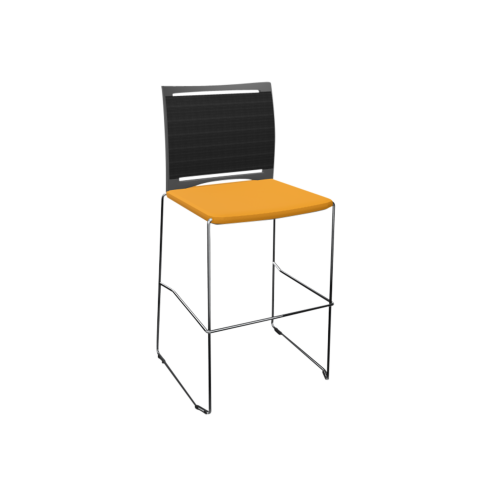 Produkt Bild Barhocker Diane mit Sitzpolster und Netzr&uuml;cken 