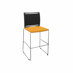 Produktbild Barhocker Diane mit Sitzpolster und Netzr&uuml;cken 