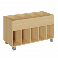 Produktbild B&uuml;chertrog, 4+5 F&auml;cher, fahrbar BM 4 64F
