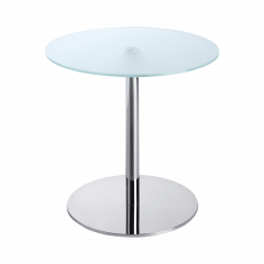 Produktbild Rundtisch mit Tellerfu&szlig;gestell und Milchglas 