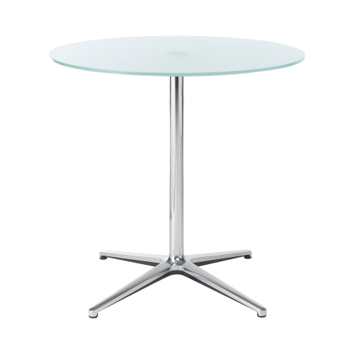 Produkt Bild Rundtisch mit 4-armigem Fu&szlig;kreuz und Milchglasplatte 