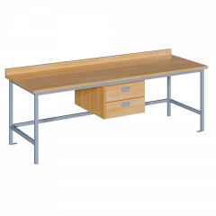 Produktbild Werkbank mittig 2 Sch&uuml;be untereinander 