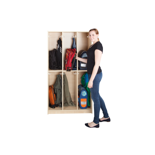 Produkt Bild Schultaschenregal f&uuml;r 4 bzw. 6 Sch&uuml;ler 