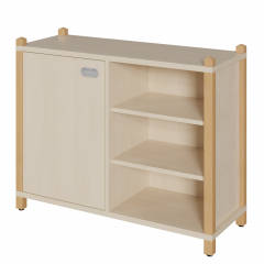 Produktbild Stollen-Schrank mit einseitiger T&uuml;r und 3 offenen F&auml;chern 0608 024 00