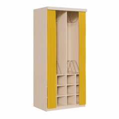 Produktbild Liegepolsterregal mit Vorhang, 227 cm hoch, oben Polster, unten Bettzeugf&auml;cher KLPV 10 H