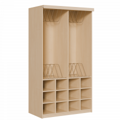 Produktbild Liegepolsterregal 227 cm hoch, oben Polster, unten Bettzeugf&auml;cher KLP 12 H