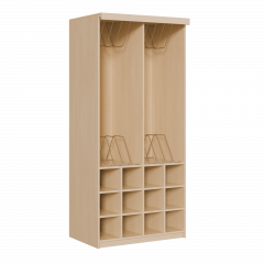 Produktbild Liegepolsterregal 227 cm hoch, oben Polster, unten Bettzeugf&auml;cher KLP 10 H