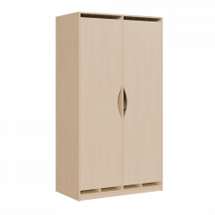 Produktbild Liegepolsterschrank zweit&uuml;rig, 227 cm hoch, oben Polster, unten Bettzeugf&auml;cher KLPT 12 H