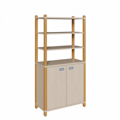 Produktbild Stollen-Schrank mit 2 T&uuml;ren, oben 3 offene F&auml;cher 8216 021 00