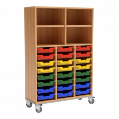 Produktbild Schrank mit 24 flachen Sch&uuml;ben und 4 F&auml;cher oben RUB11
