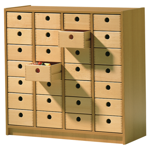Produkt Bild Werkraumregal, 28 Holzk&auml;sten WK 11