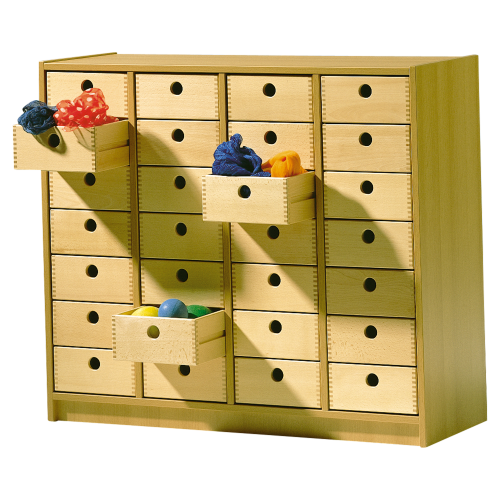 Produkt Bild Werkraumregal, 28 Holzk&auml;sten WK 18