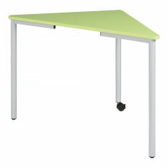 Produktbild h&ouml;henverstellbarer Pythagoras Dreiecktisch, mit Vollkernplatte, inkl. Schiene 