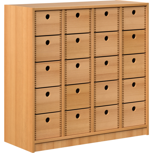 Produkt Bild Werkraumregal, 20 Holzk&auml;sten WK 12
