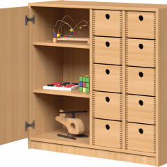Produktbild Werkraumregal, 10 Holzk&auml;sten WK 13