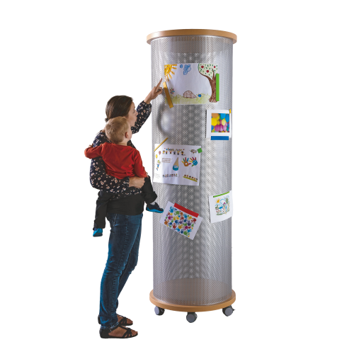 Produkt Bild Litfa&szlig;s&auml;ule mit Lochblech, fahrbar LT LBR