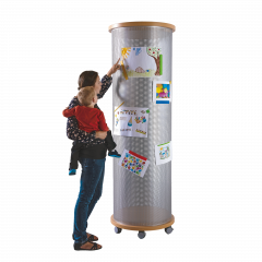 Produktbild Litfa&szlig;s&auml;ule mit Lochblech, fahrbar LT LBR