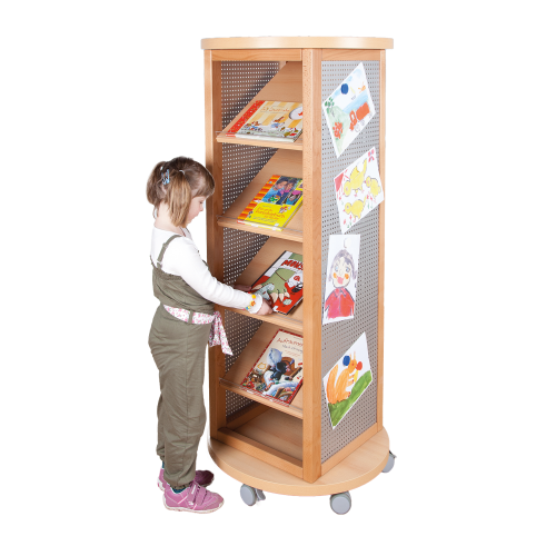 Produkt Bild Infos&auml;ule mit Lochblech und Schr&auml;gablagen LS LBR 116