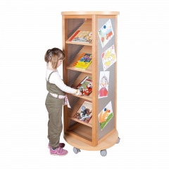 Produktbild Infos&auml;ule mit Lochblech und Schr&auml;gablagen LS LBR 116