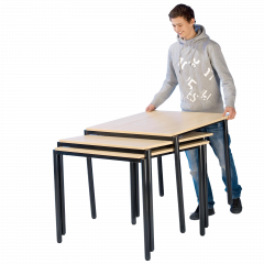 Produktbild Stack o Flex Quadrattisch, h&ouml;henverstellbar& stapelbar, mit Vollkernplatte ST88-VH14