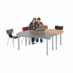 Produktbild "SoooRounD" Tafelrunde "Quadrat" 2x WI168 (1x Grau, 1x Buche hell) WI-TRQU